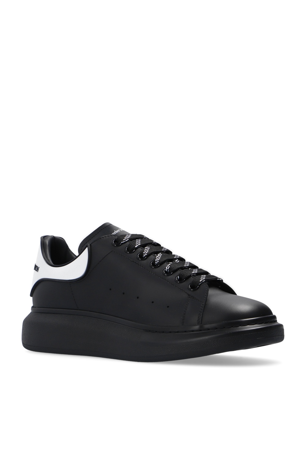 Alexander McQueen two-tone belted coat - 'Larry' sneakers